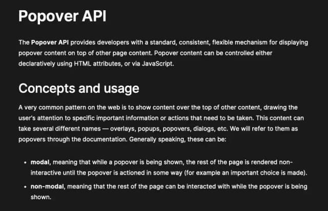 Popover API Explained