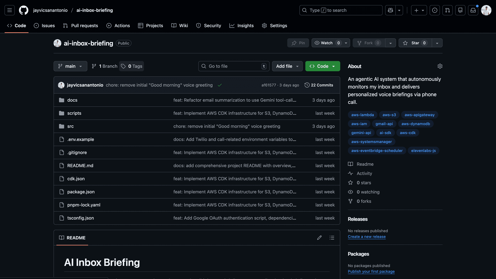 AI Inbox Briefer voice briefing system