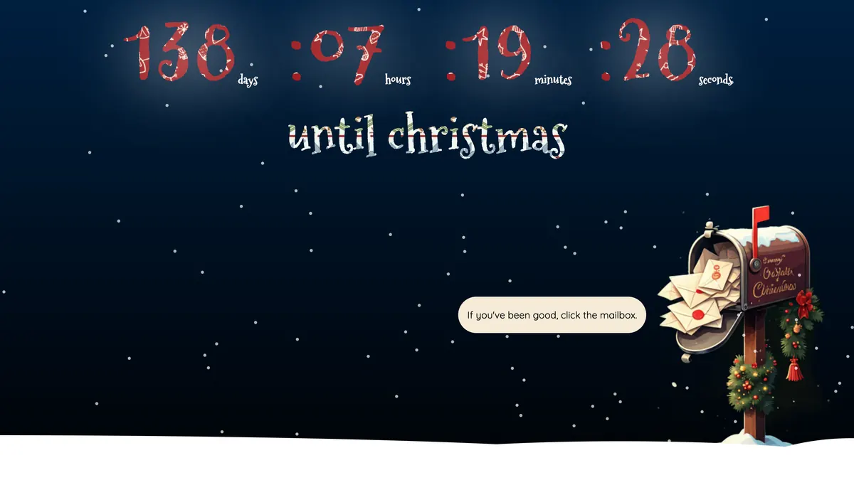 Christmas Countdown experiment preview